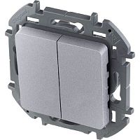 Выключатель без рамки Legrand Inspiria 2-кл. алюминий картинка